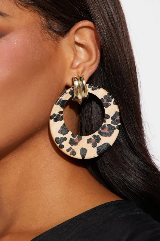 Leo Season Drop Earrings - Leopard sold by Fashion Nova