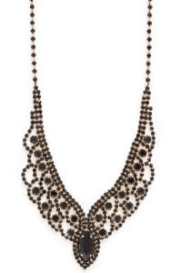 Royal Elegance Necklace And Earring Set - Gold/Black sold by Fashion Nova