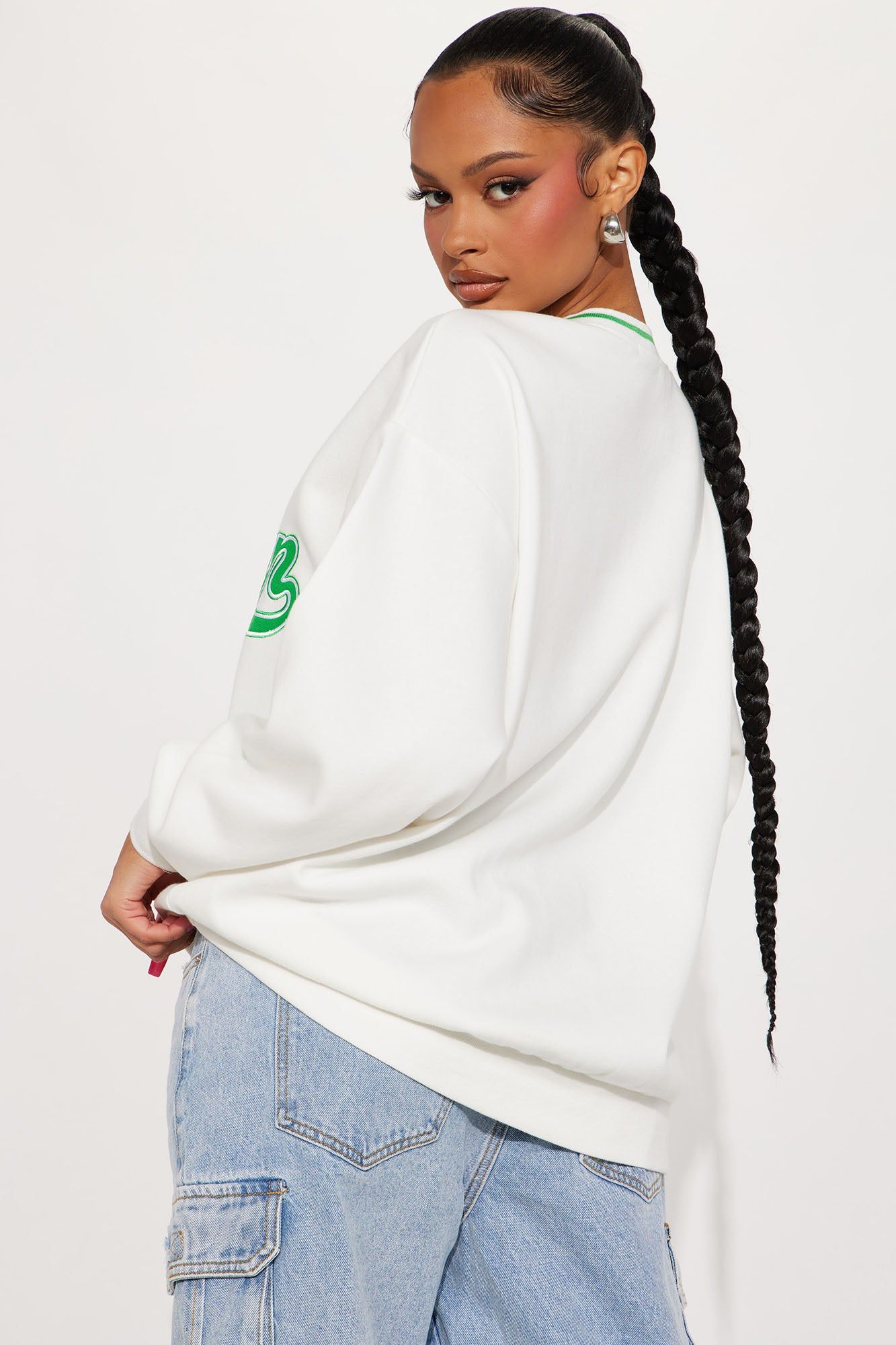 Brooklyn All The Way Fleece Lounge Pull Over - Cream sold by Fashion Nova product image thumbnail 4