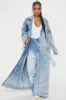 Trying To Impress Washed Denim Trench - Vintage Wash sold by Fashion Nova