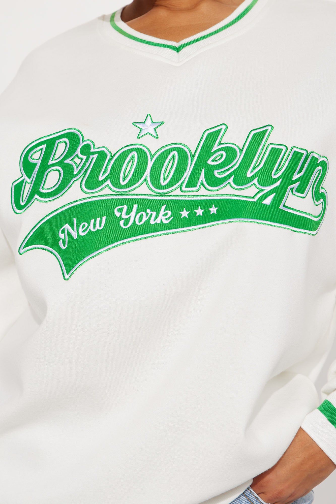 Brooklyn All The Way Fleece Lounge Pull Over - Cream sold by Fashion Nova product image thumbnail 3