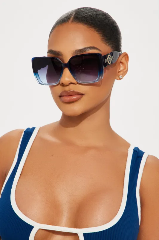 Expensive Habits Sunglasses - Blue sold by Fashion Nova