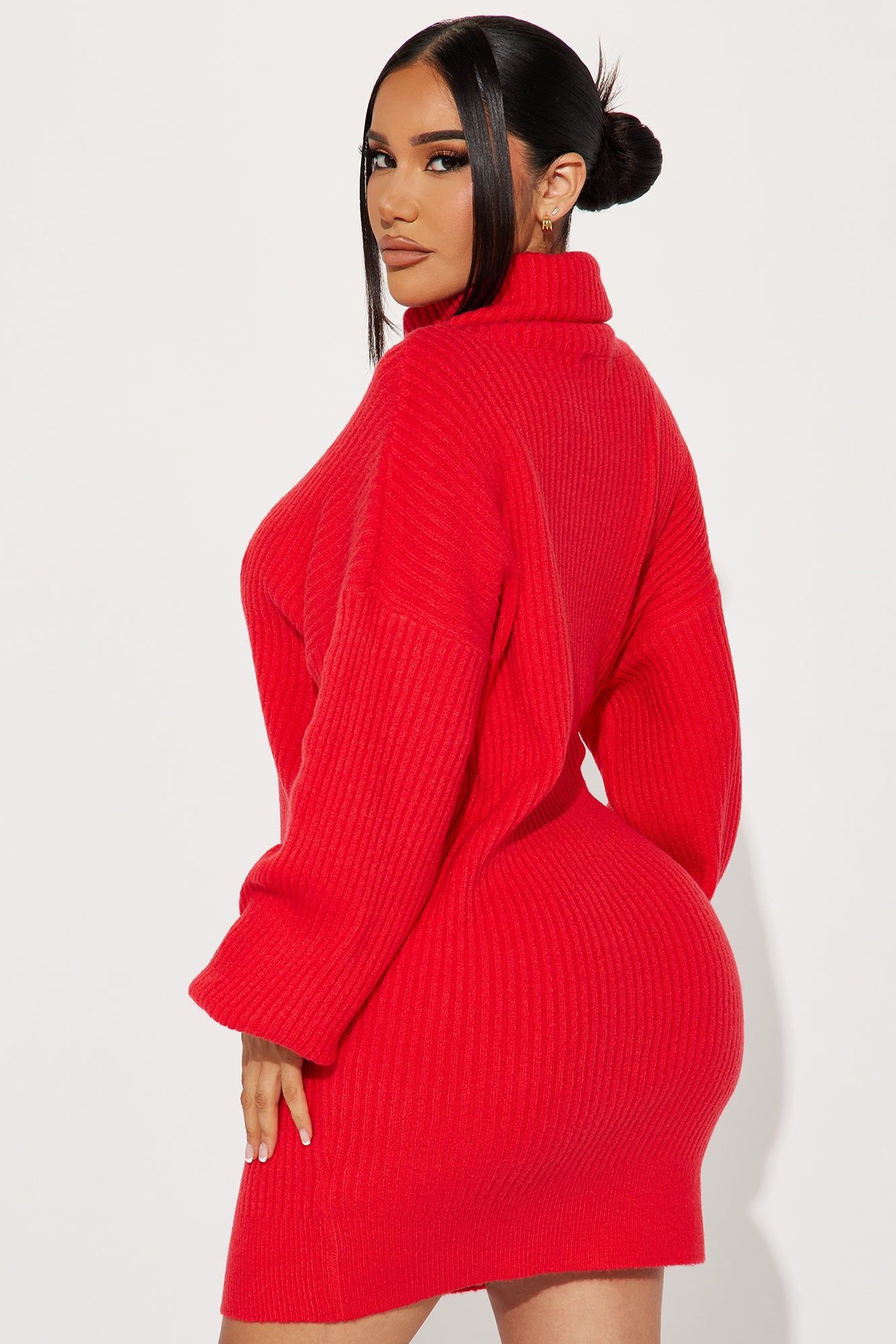 Karina Sweater Mini Dress - Tomato Red sold by Fashion Nova product image thumbnail 3