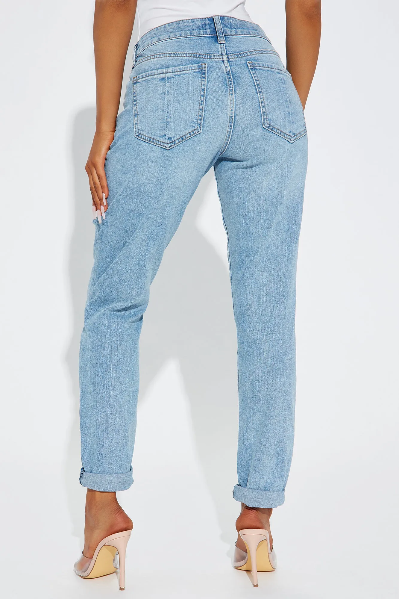 In The Clear Stretch Skinny Jeans - Light Wash sold by Fashion Nova product image thumbnail 3