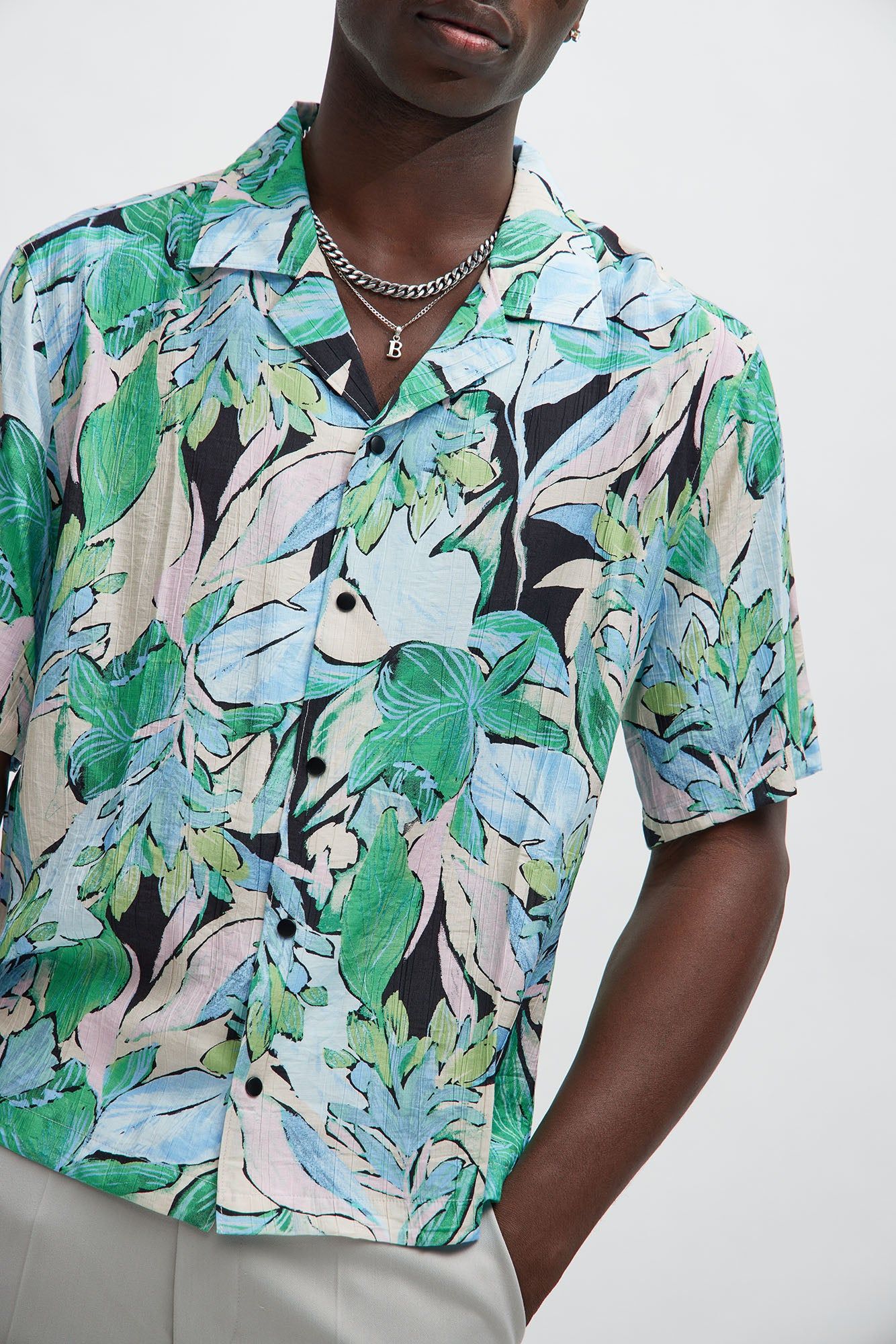 Elijah Boxy Shirt - Green/combo sold by Fashion Nova product image thumbnail 3