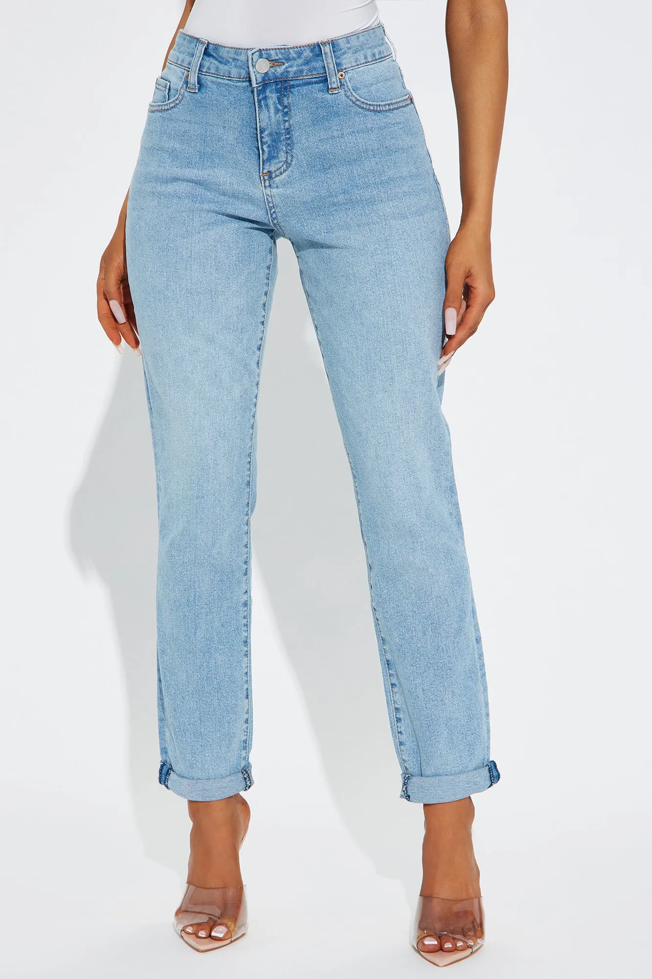 In The Clear Stretch Skinny Jeans - Light Wash sold by Fashion Nova product image thumbnail 2