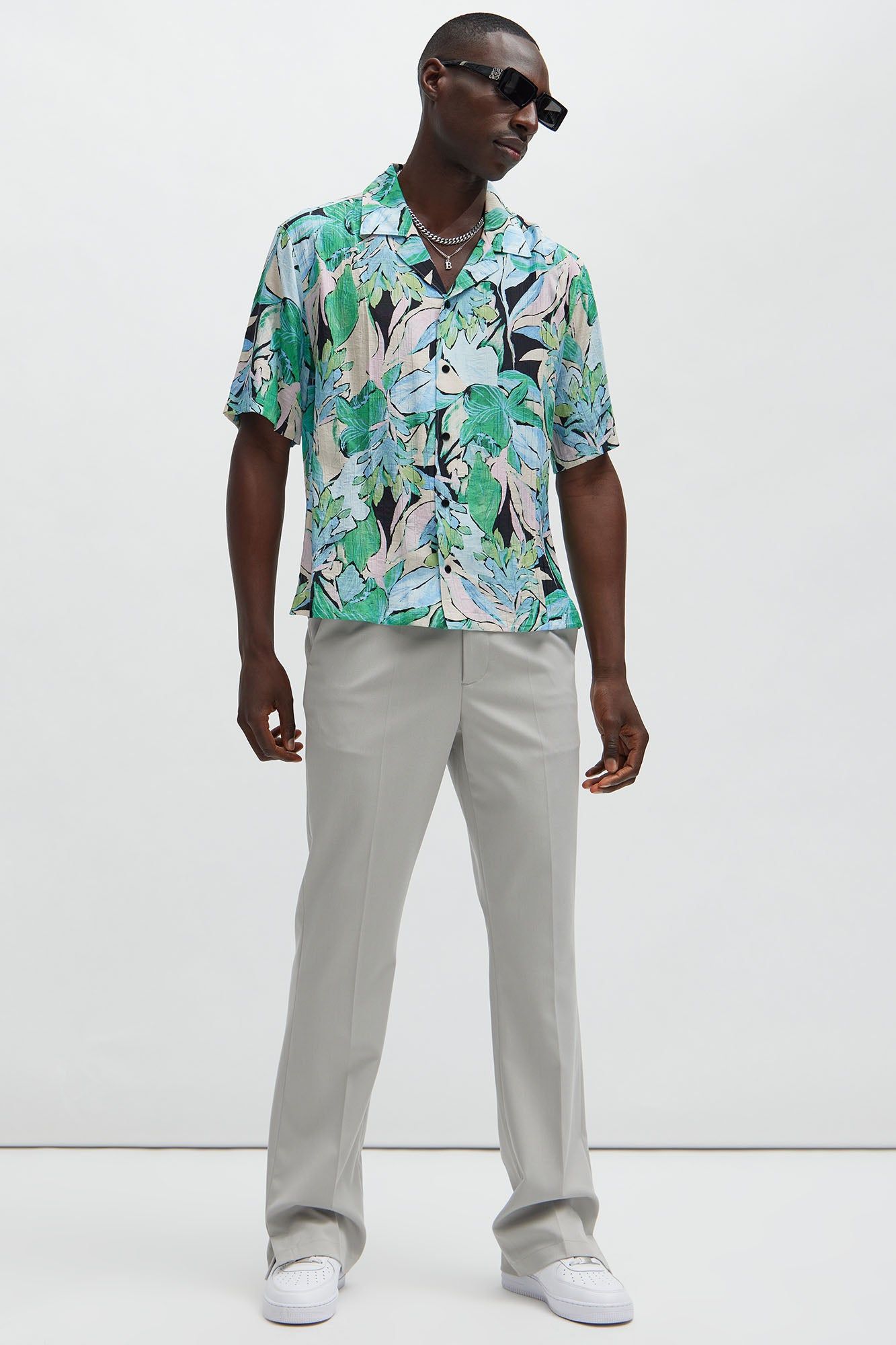 Elijah Boxy Shirt - Green/combo sold by Fashion Nova product image thumbnail 2