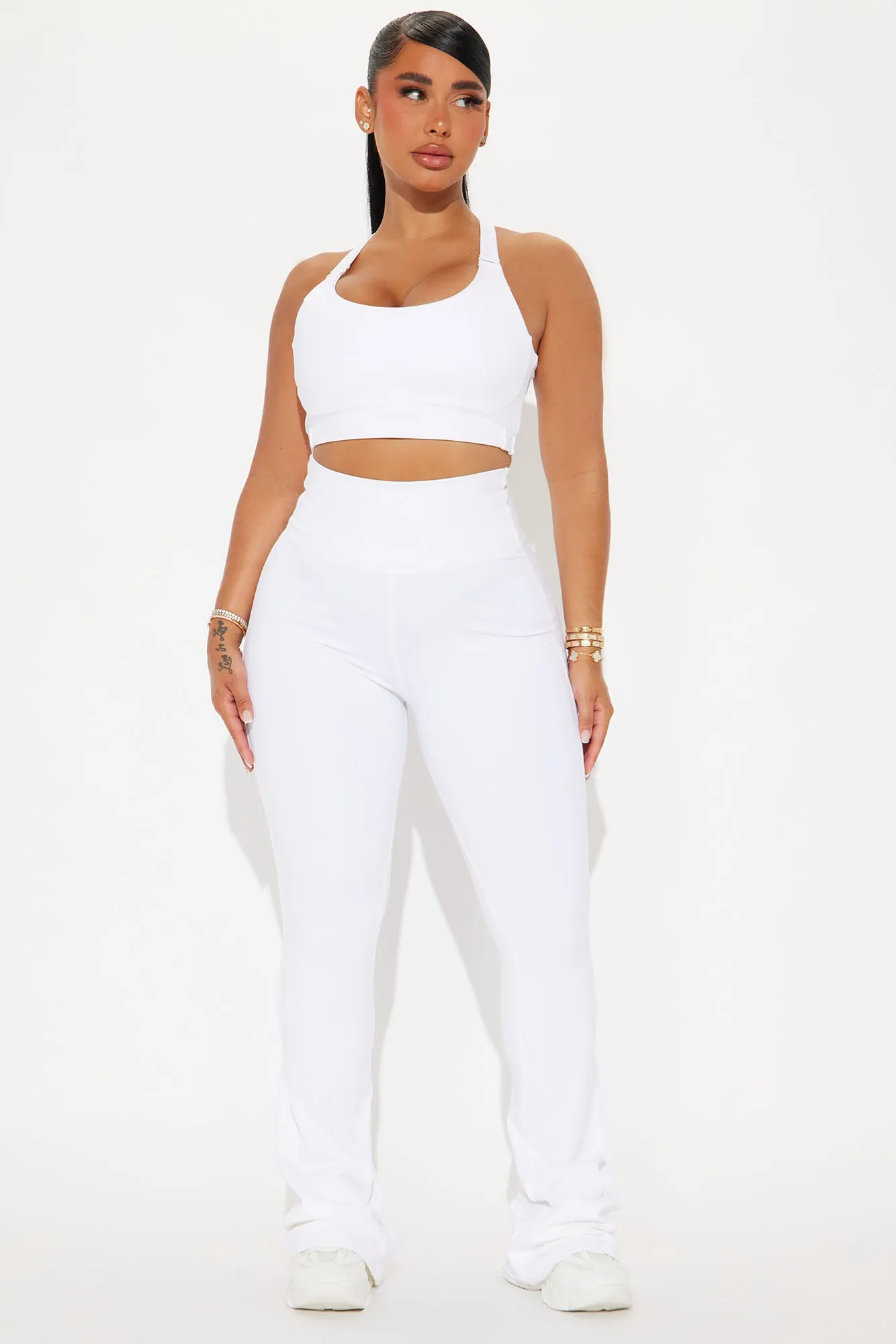 Break A Sweat Active Yoga Pant - White sold by Fashion Nova