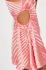 Elettra Pleated Satin Micro Mini Dress - Coral sold by Fashion Nova