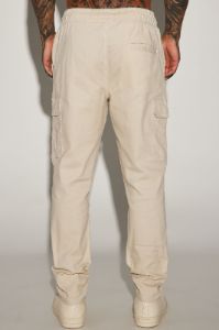 Rocky Contrast Stitch Cargo Pants - Tan sold by Fashion Nova