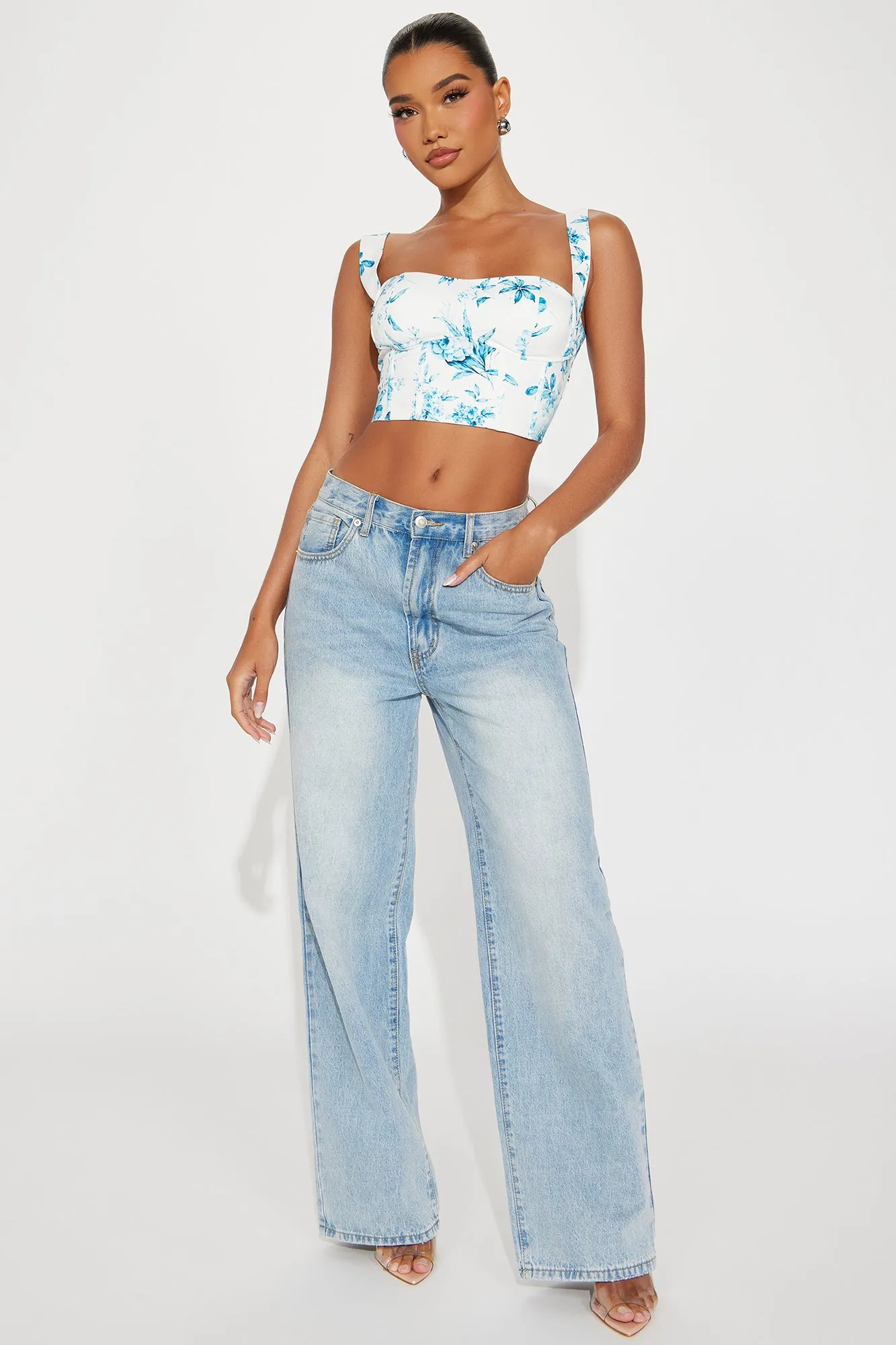 Time To Grow Floral Corset Top - Ivory/combo sold by Fashion Nova product image thumbnail 2