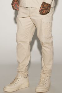 Rocky Contrast Stitch Cargo Pants - Tan sold by Fashion Nova