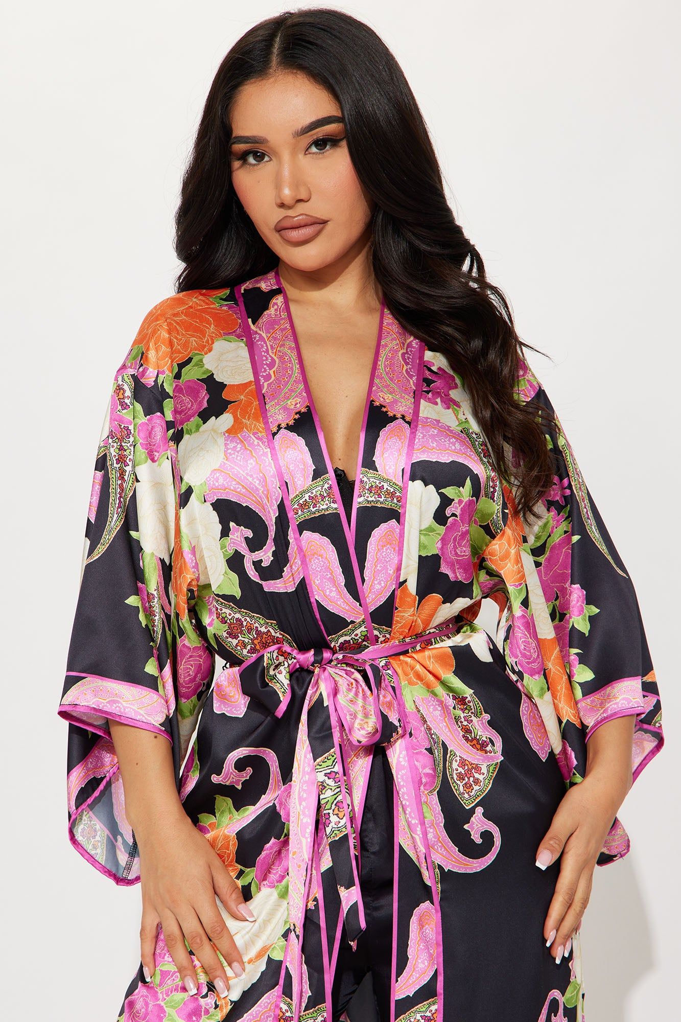 Scarlet Satin Pant Set - Black/combo sold by Fashion Nova product image thumbnail 2