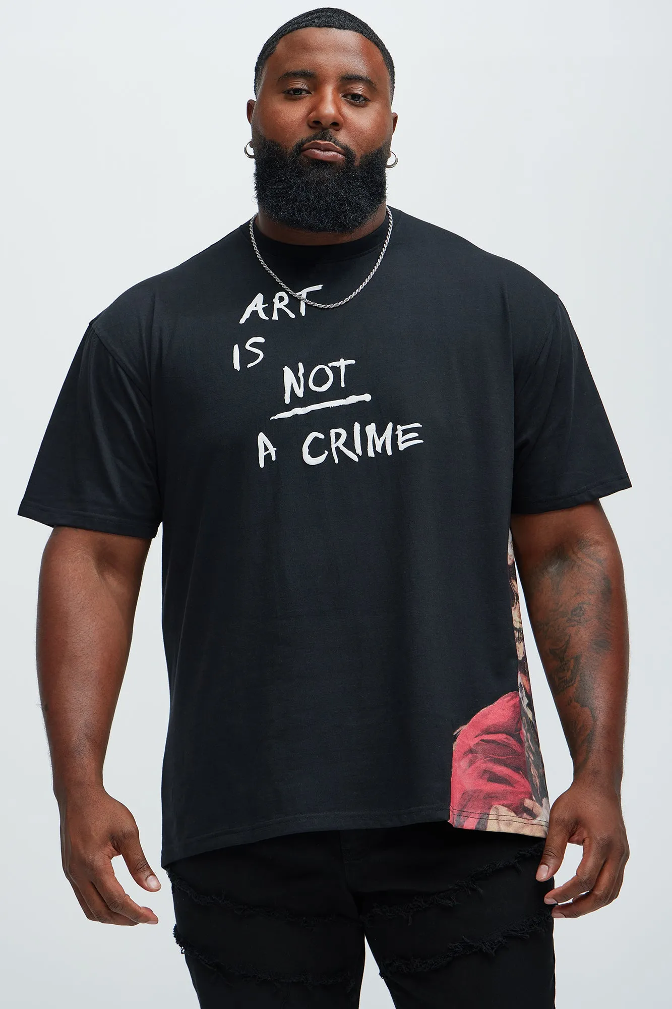Art Is Not A Crime Short Sleeve Tee - Black sold by Fashion Nova product image thumbnail 5