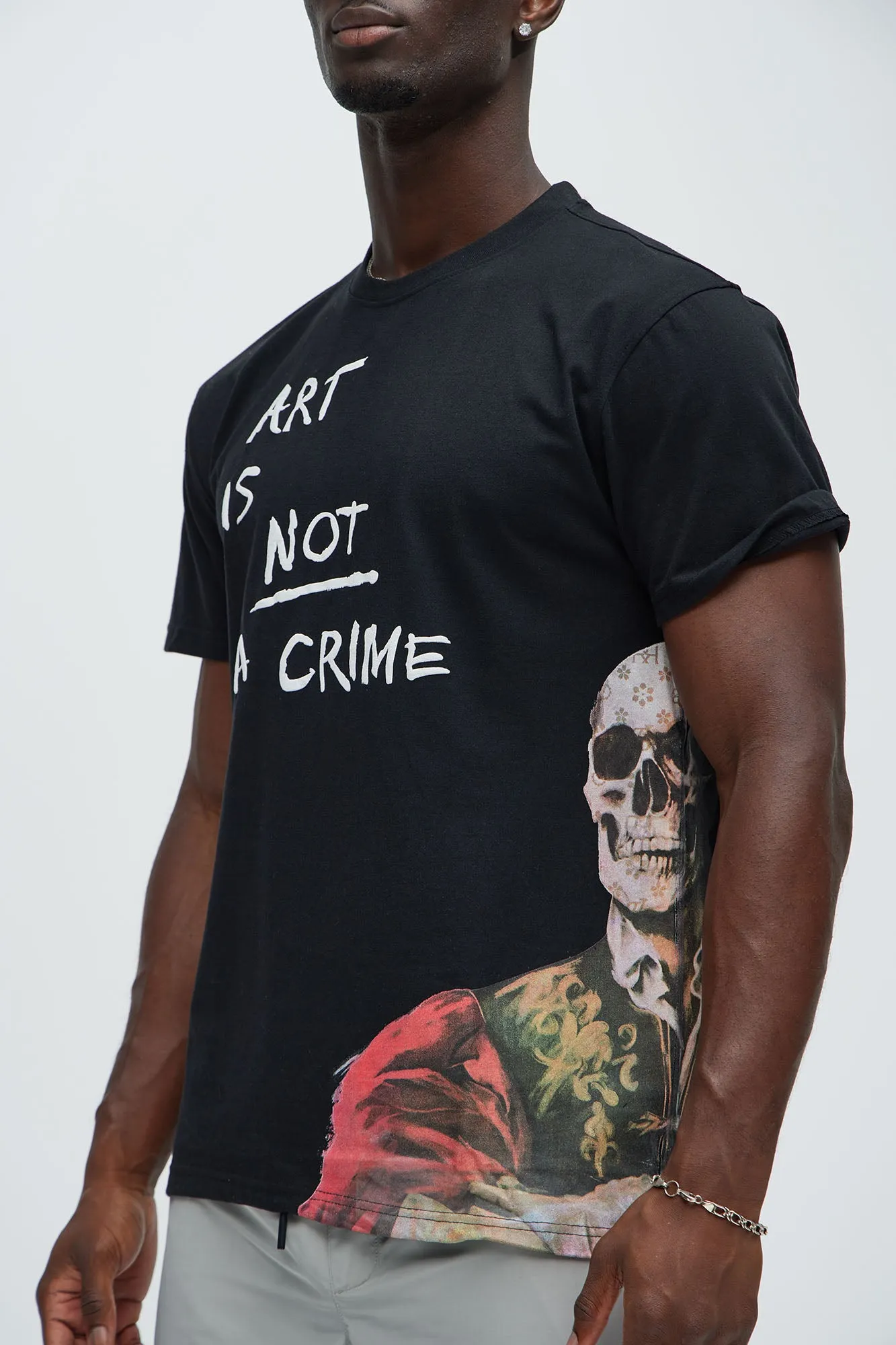 Art Is Not A Crime Short Sleeve Tee - Black sold by Fashion Nova product image thumbnail 3
