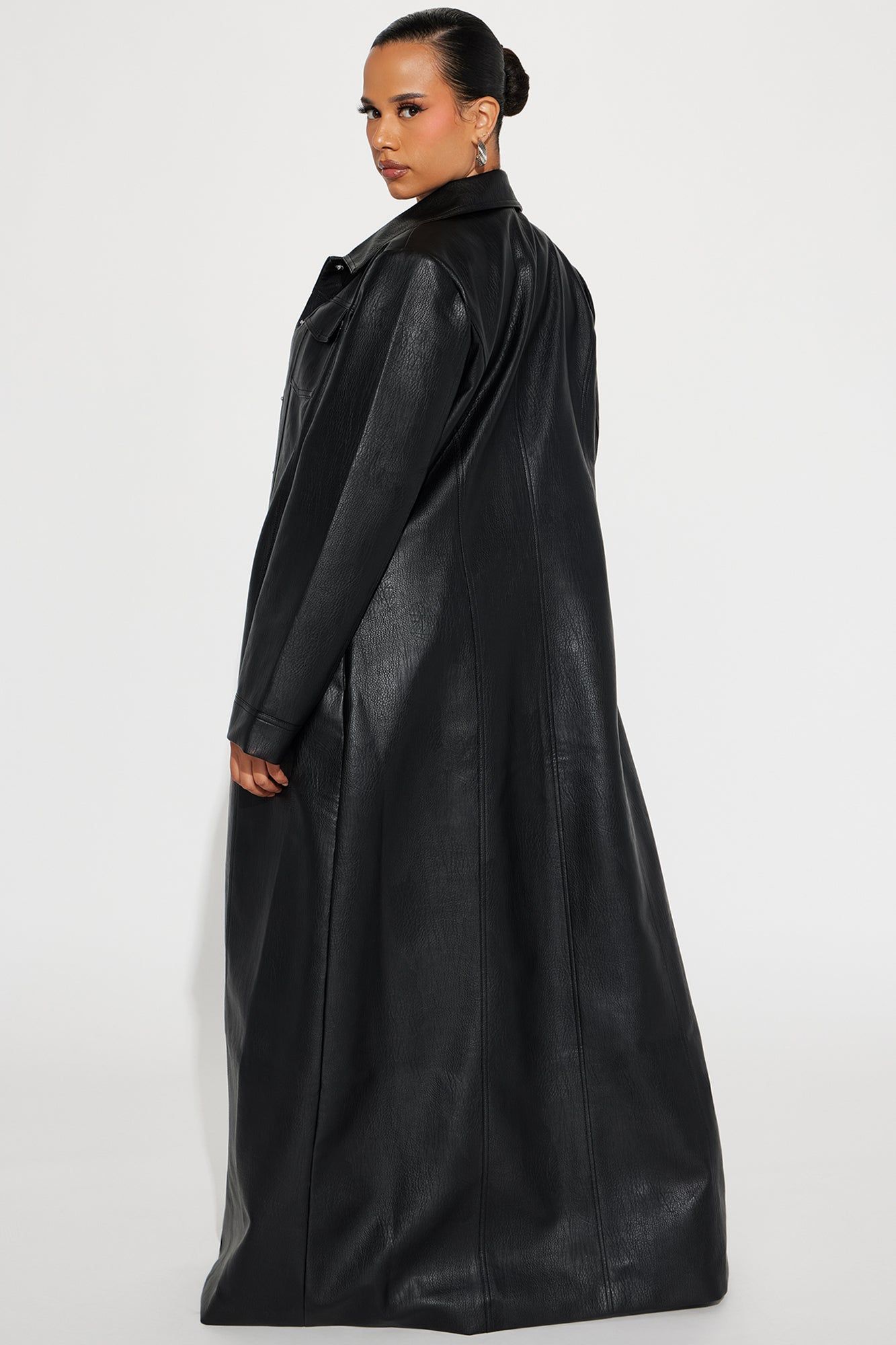 Iris Faux Leather Trench - Black sold by Fashion Nova product image thumbnail 5