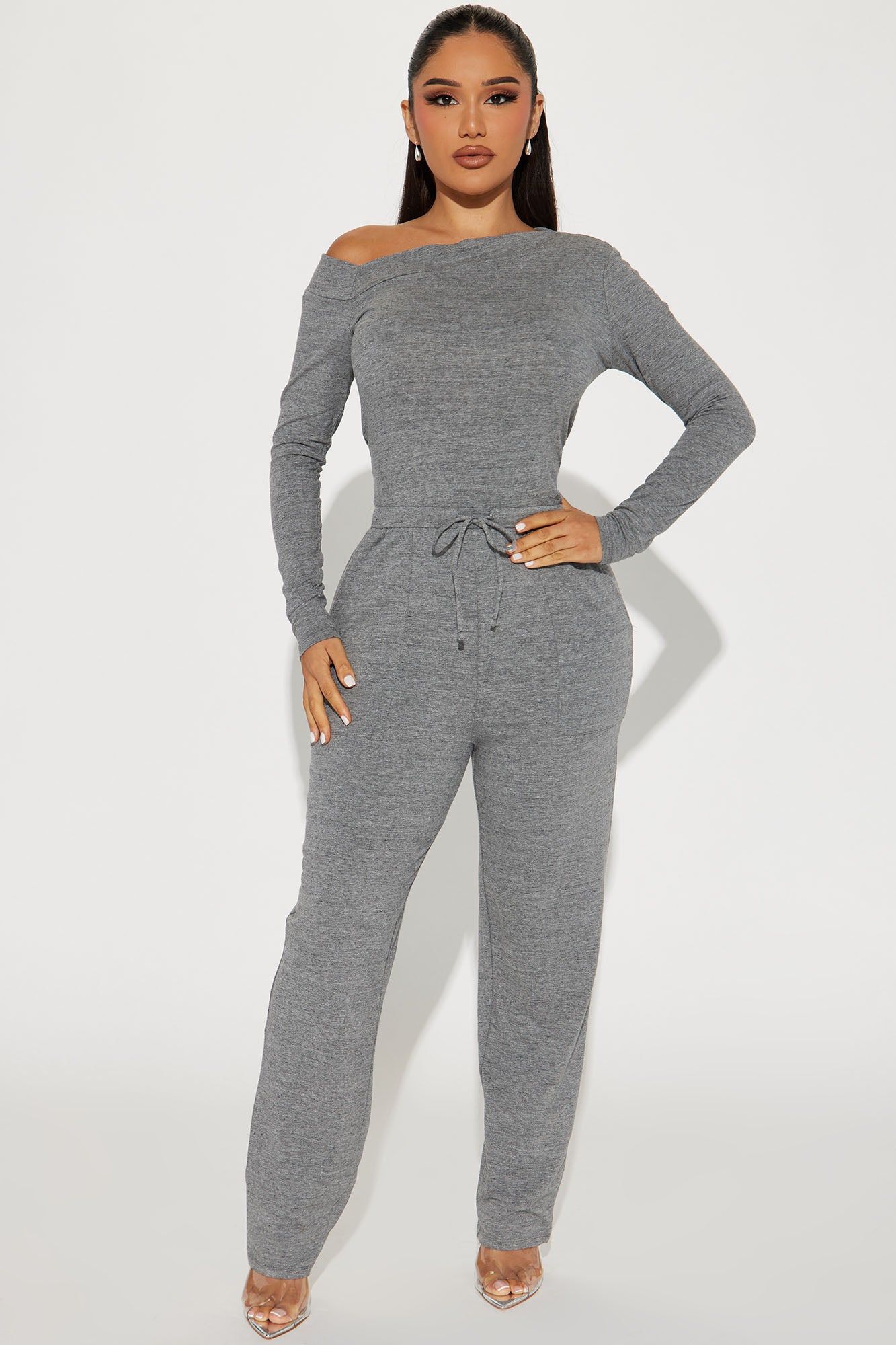 Switching Looks Jumpsuit - Charcoal sold by Fashion Nova