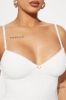 Alicia Ribbed Mini Dress - White sold by Fashion Nova