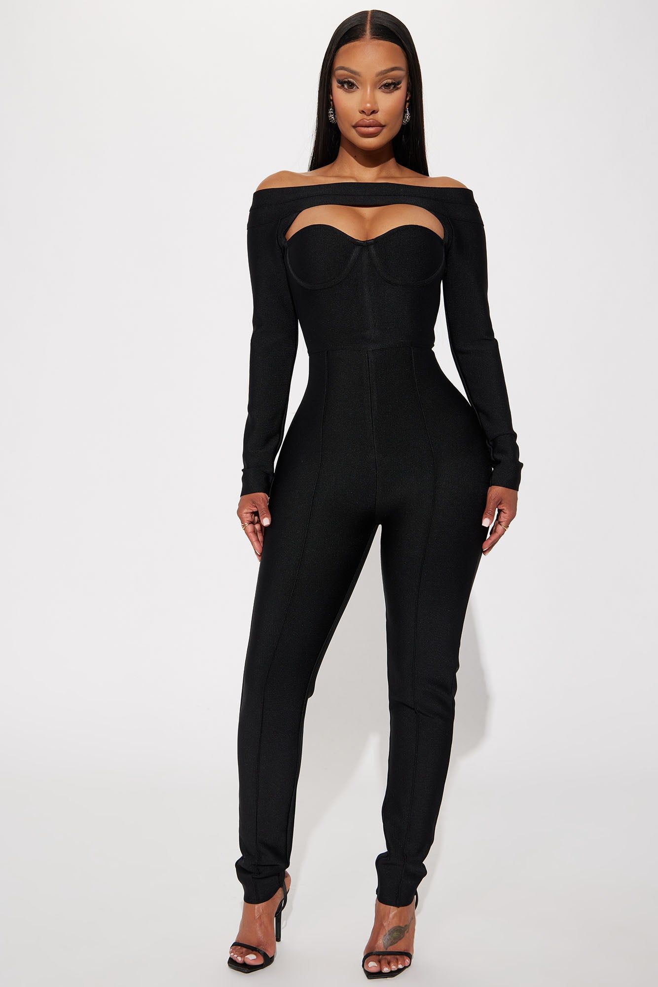 In My Element Bandage Jumpsuit - Black sold by Fashion Nova