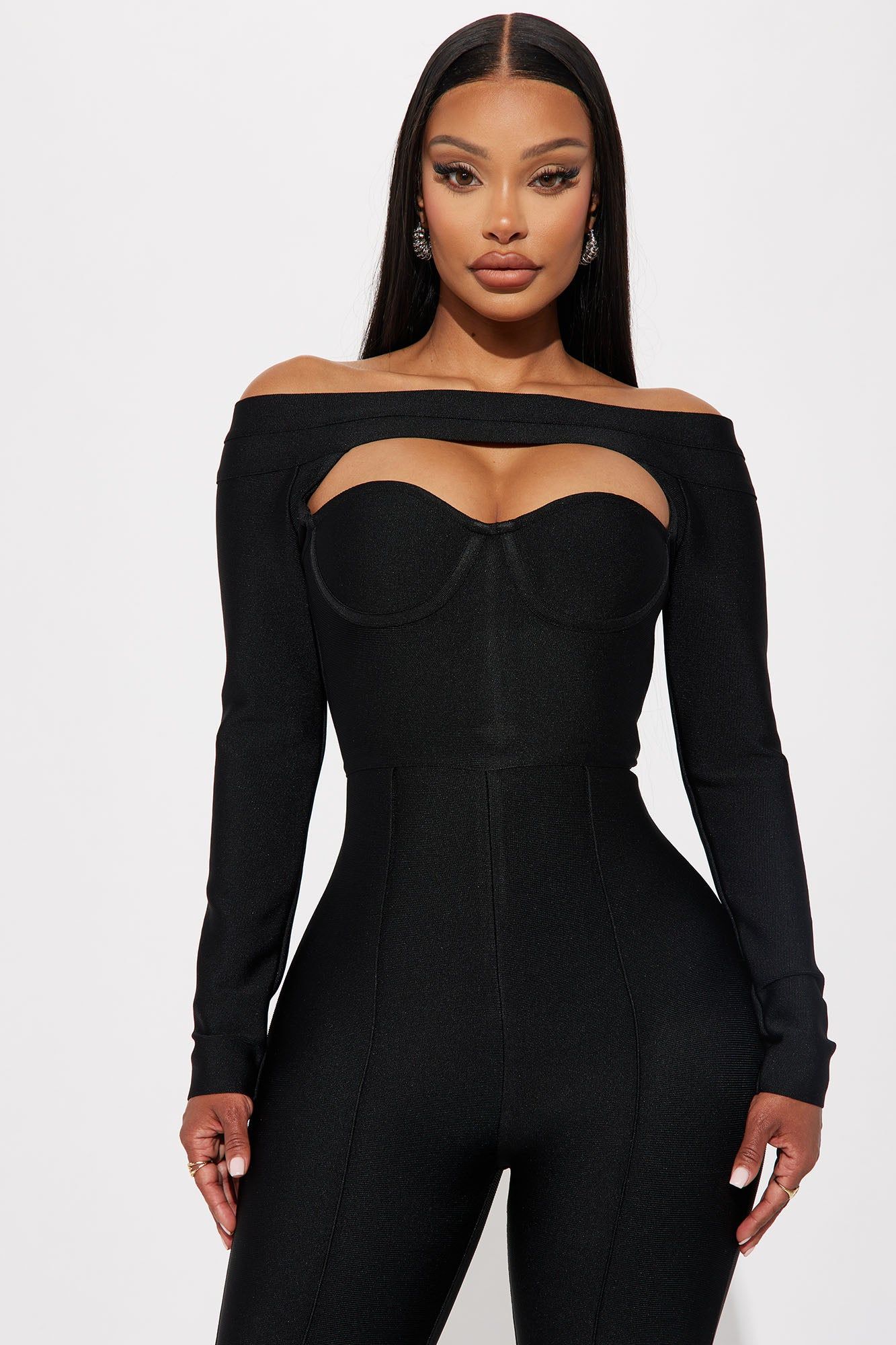 In My Element Bandage Jumpsuit - Black sold by Fashion Nova product image thumbnail 2