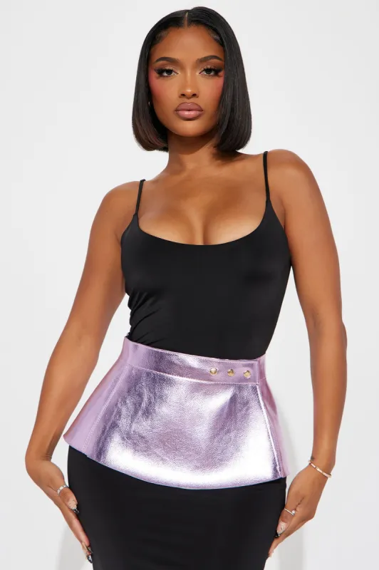 New Vibe Belt Skirt - Purple sold by Fashion Nova
