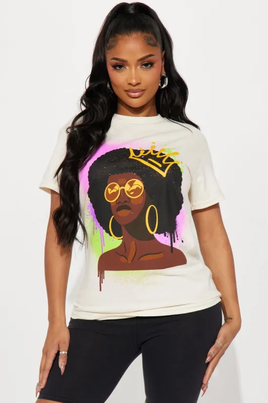 Flaunt My Crown Graphic Tee - Cream sold by Fashion Nova