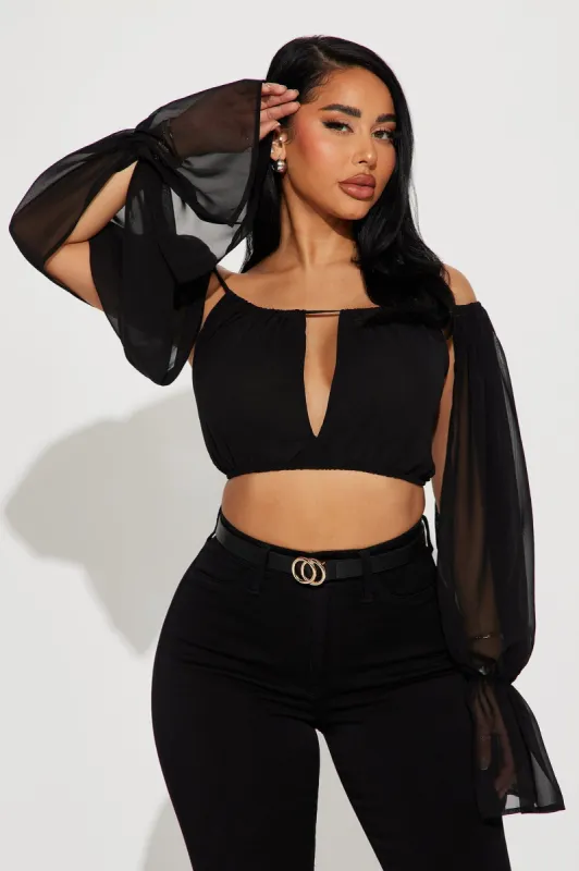That Girl Blouse Top - Black sold by Fashion Nova