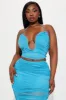 Always Slaying Mesh Skirt Set - Turquoise sold by Fashion Nova