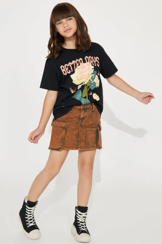 Mini Kaylee Mini Skirt - Rust sold by Fashion Nova