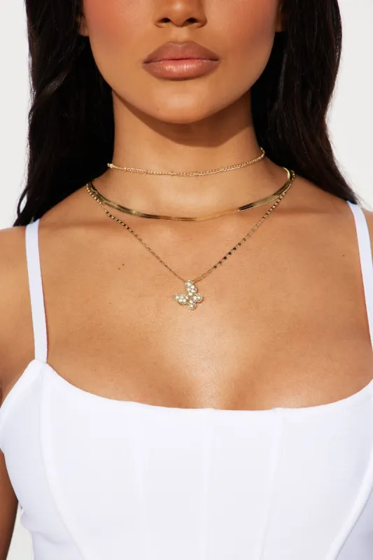 Curious About You Butterfly Necklace - Gold sold by Fashion Nova