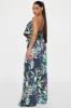 Tropical Babe Satin Pant Set - Black/combo sold by Fashion Nova