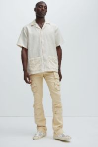 Front Pocket Shirt - Off White sold by Fashion Nova