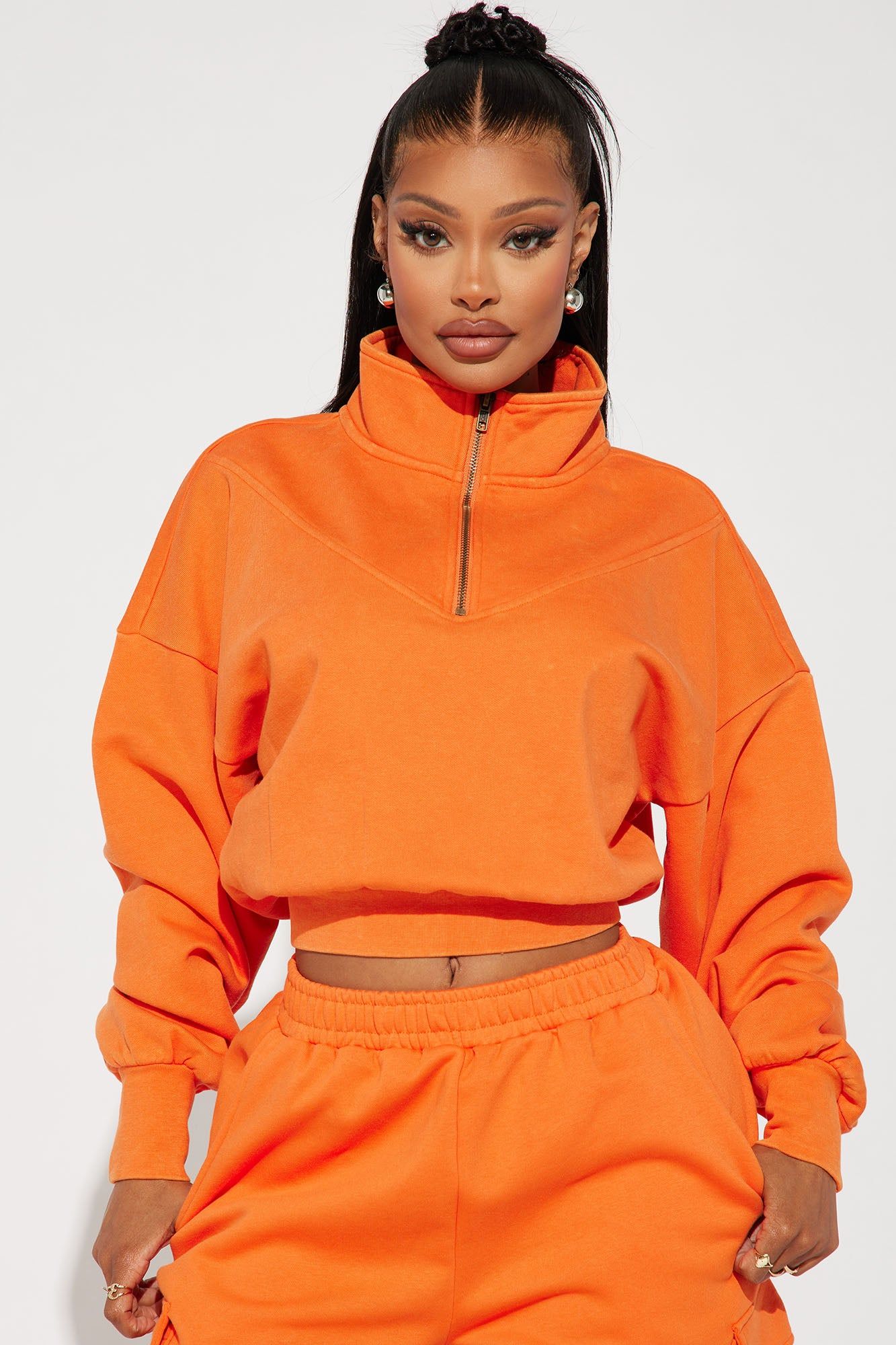 Rested Lounge Pullover - Orange sold by Fashion Nova