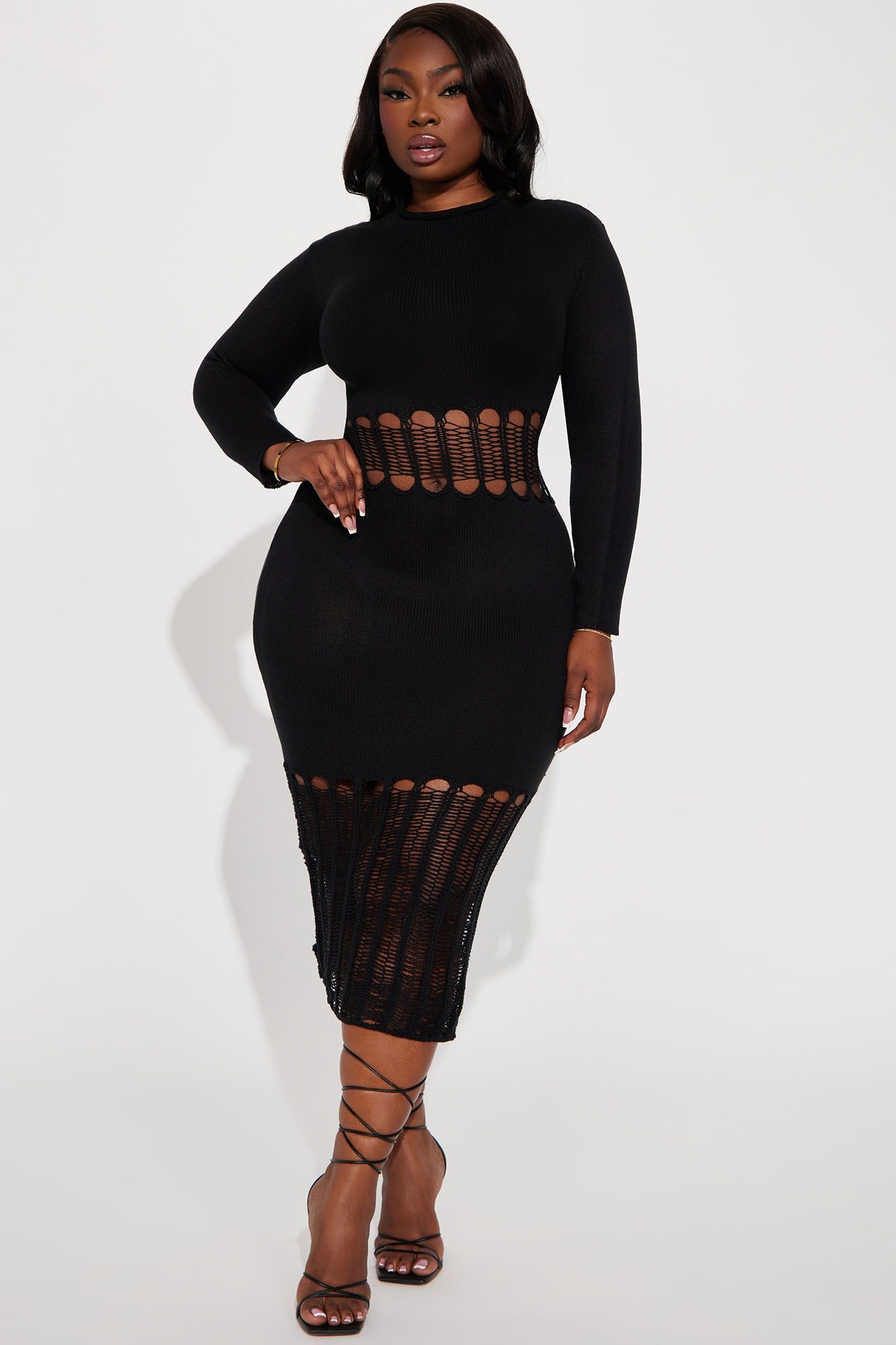 Tamara Sweater Midi Dress - Black sold by Fashion Nova product image thumbnail 4