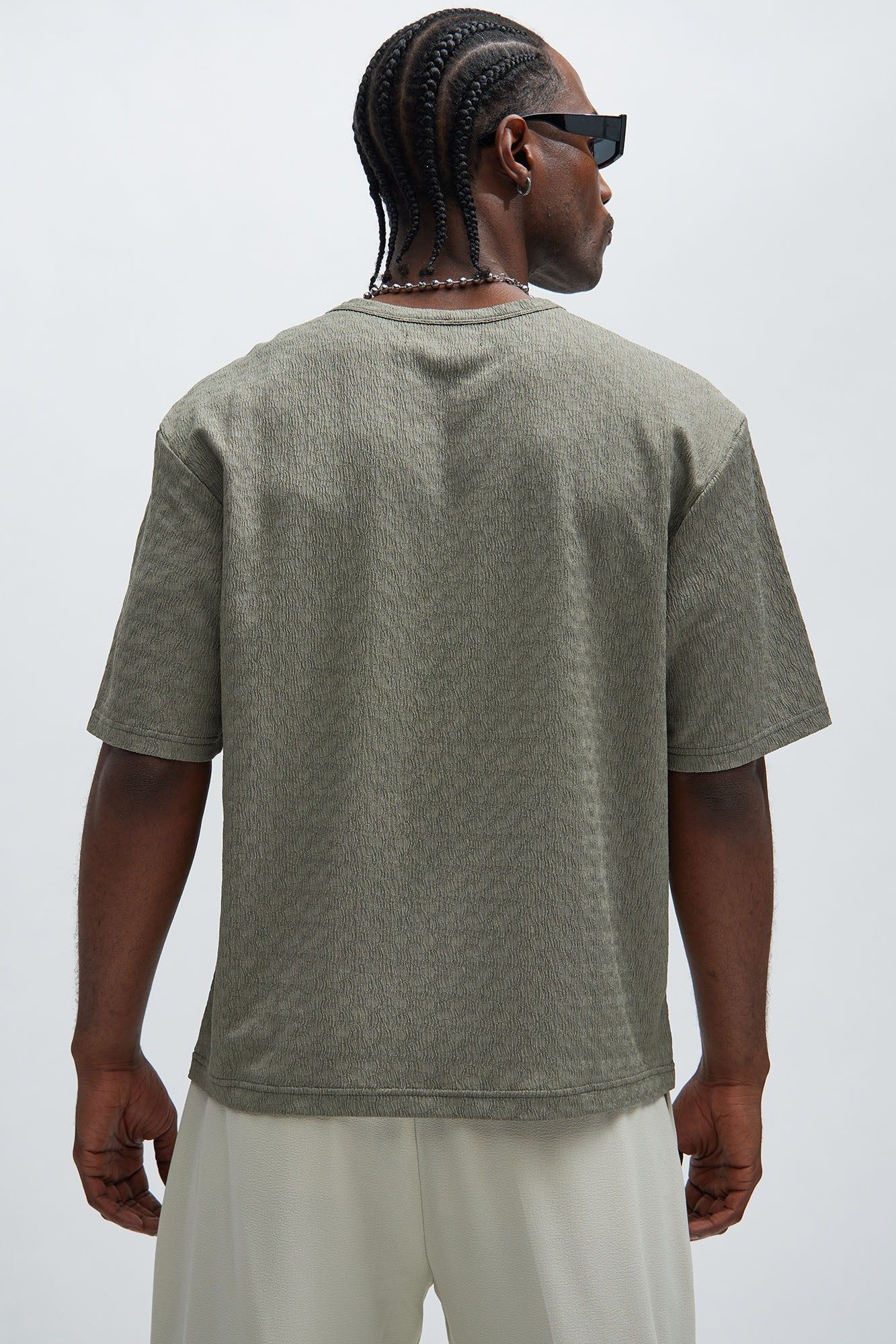 Reign Textured Relaxed Tee - Olive sold by Fashion Nova product image thumbnail 4