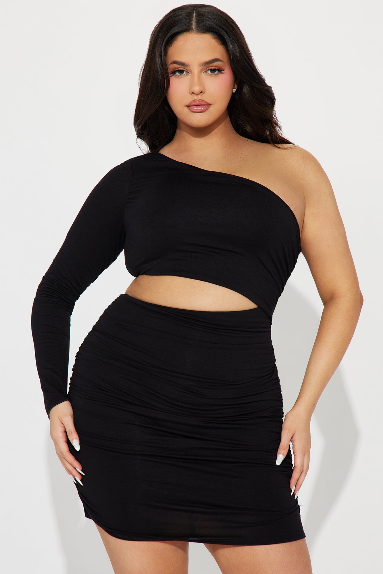 Lina Smooth Double Lined Mini Dress - Black sold by Fashion Nova product image thumbnail 5