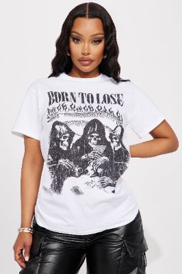 Losing Game Graphic Tee - White made by Fashion Nova