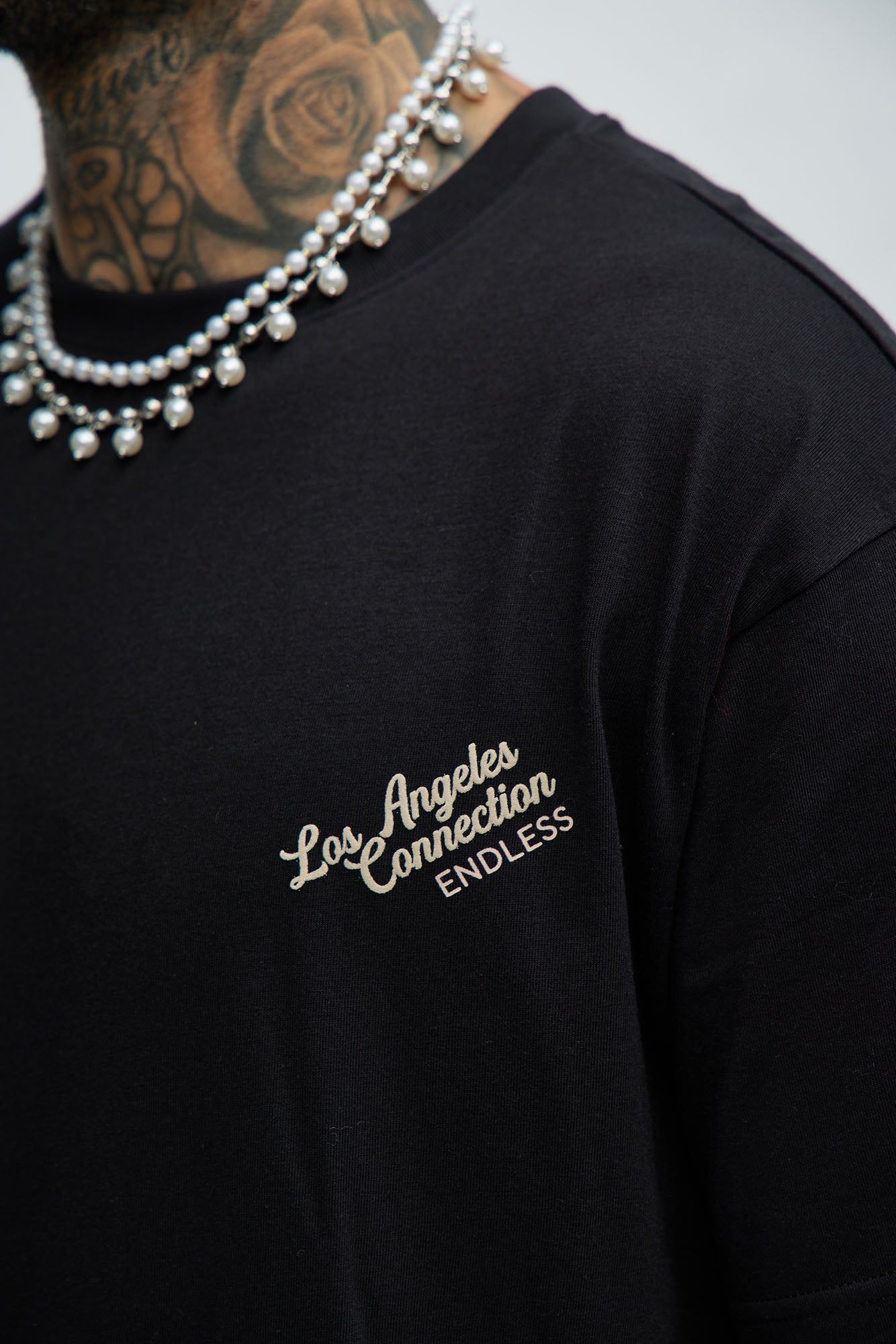 LA Connection Endless Short Sleeve Tee - Black sold by Fashion Nova product image thumbnail 4