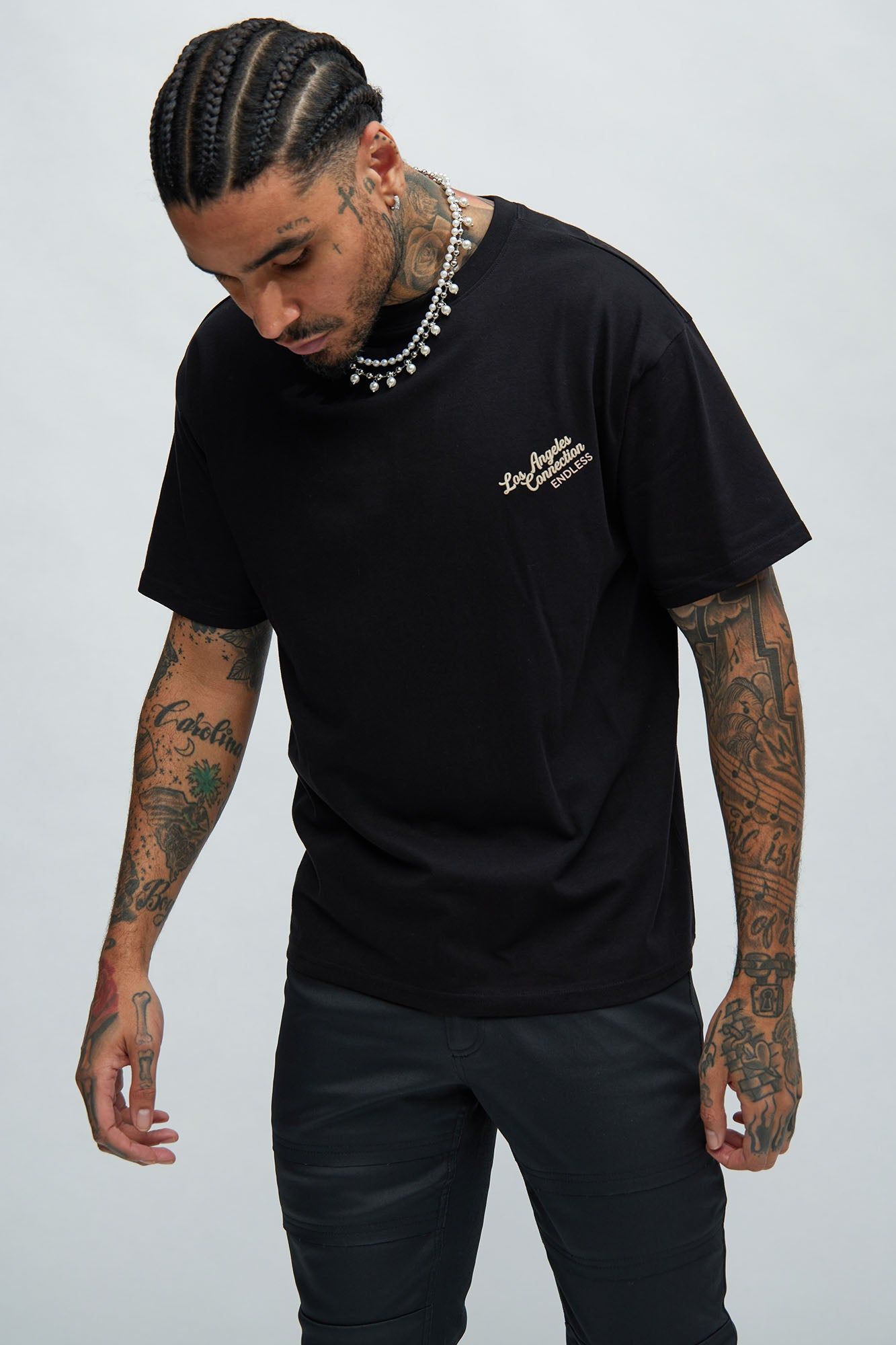 LA Connection Endless Short Sleeve Tee - Black sold by Fashion Nova product image thumbnail 3