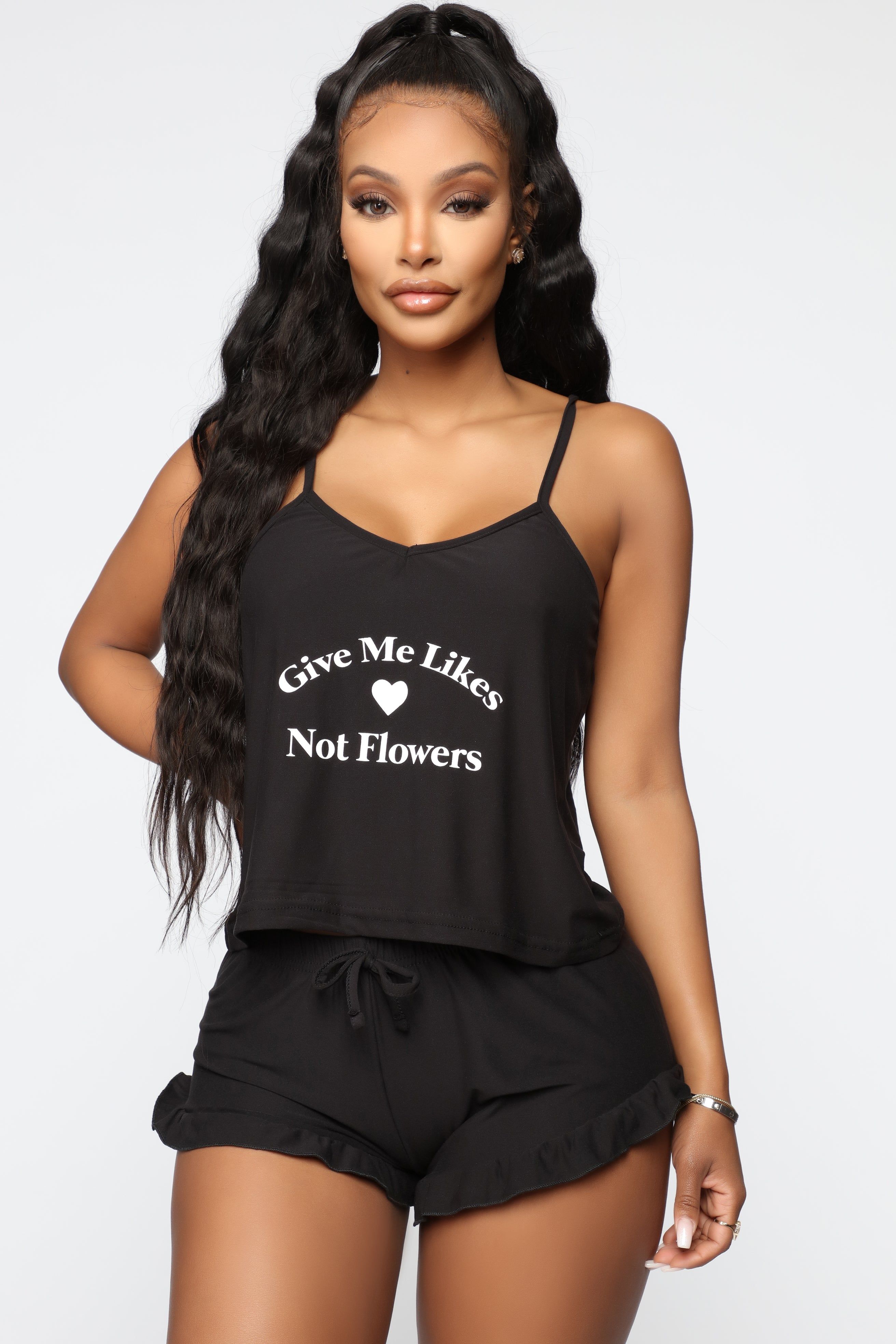 Insta Famous PJ Set - Black sold by Fashion Nova