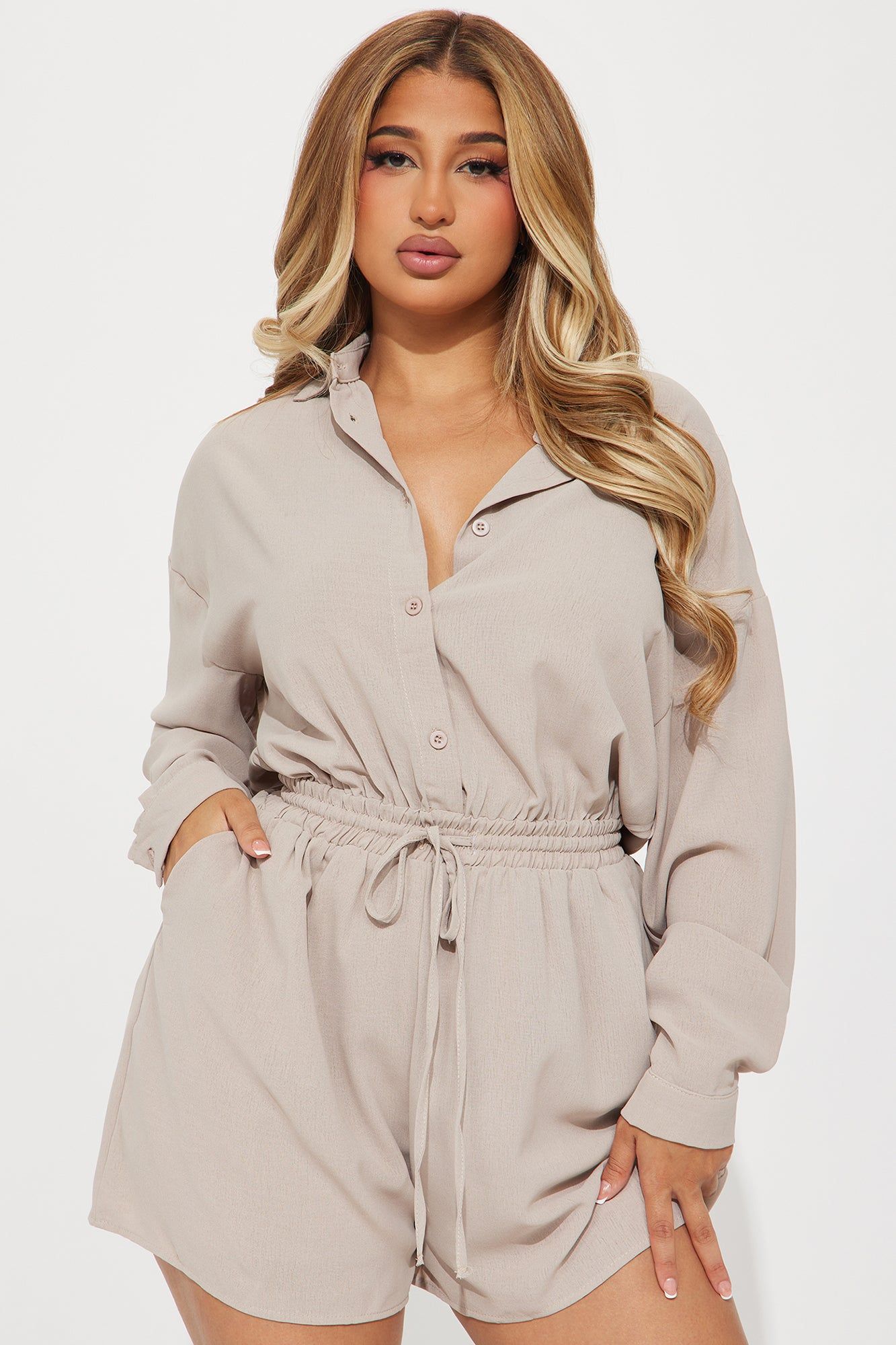 Running On My Mind Romper - Grey sold by Fashion Nova product image thumbnail 2