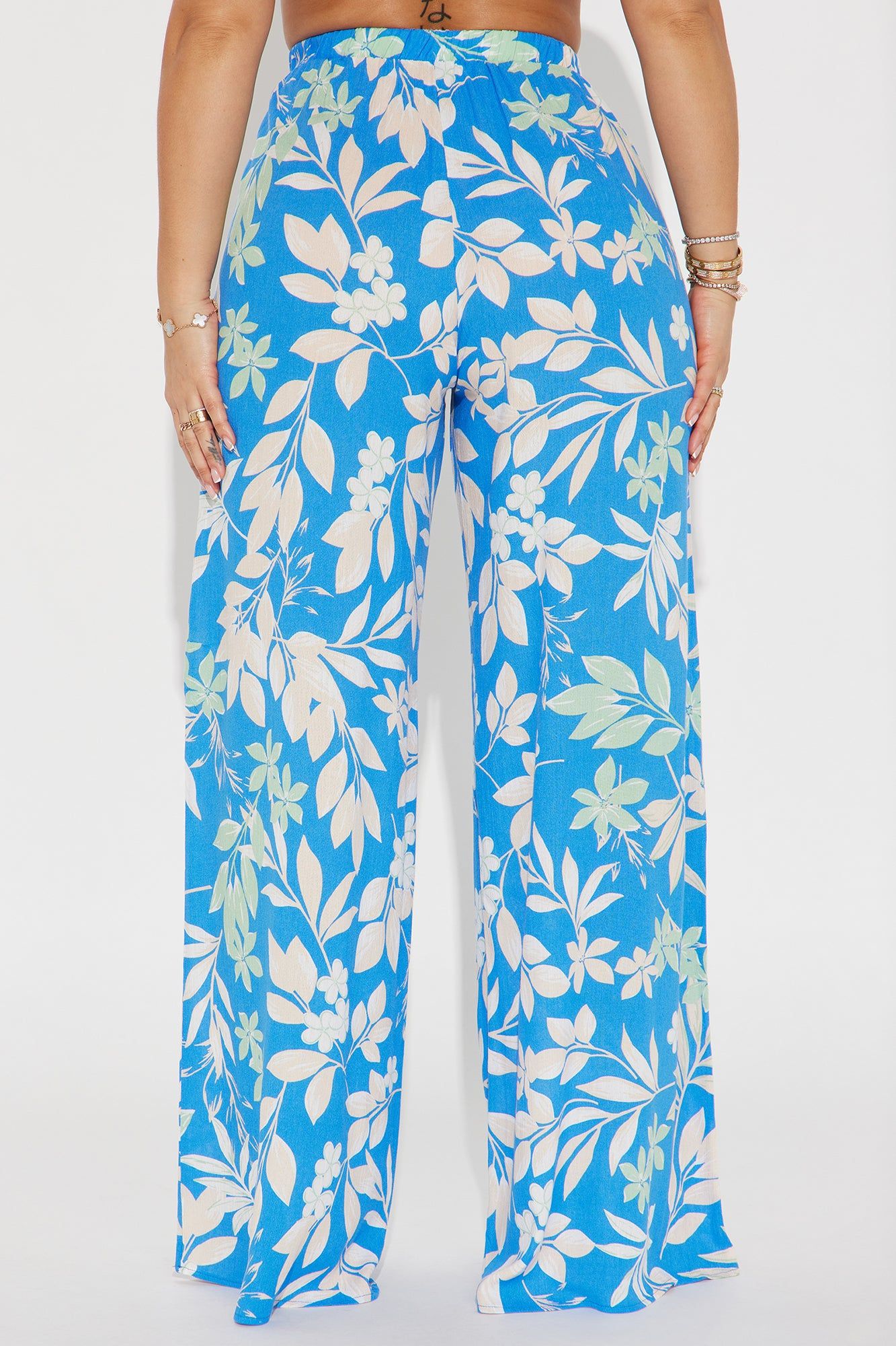 Casual Fling Floral Wide Leg Pant - Blue/combo sold by Fashion Nova product image thumbnail 3