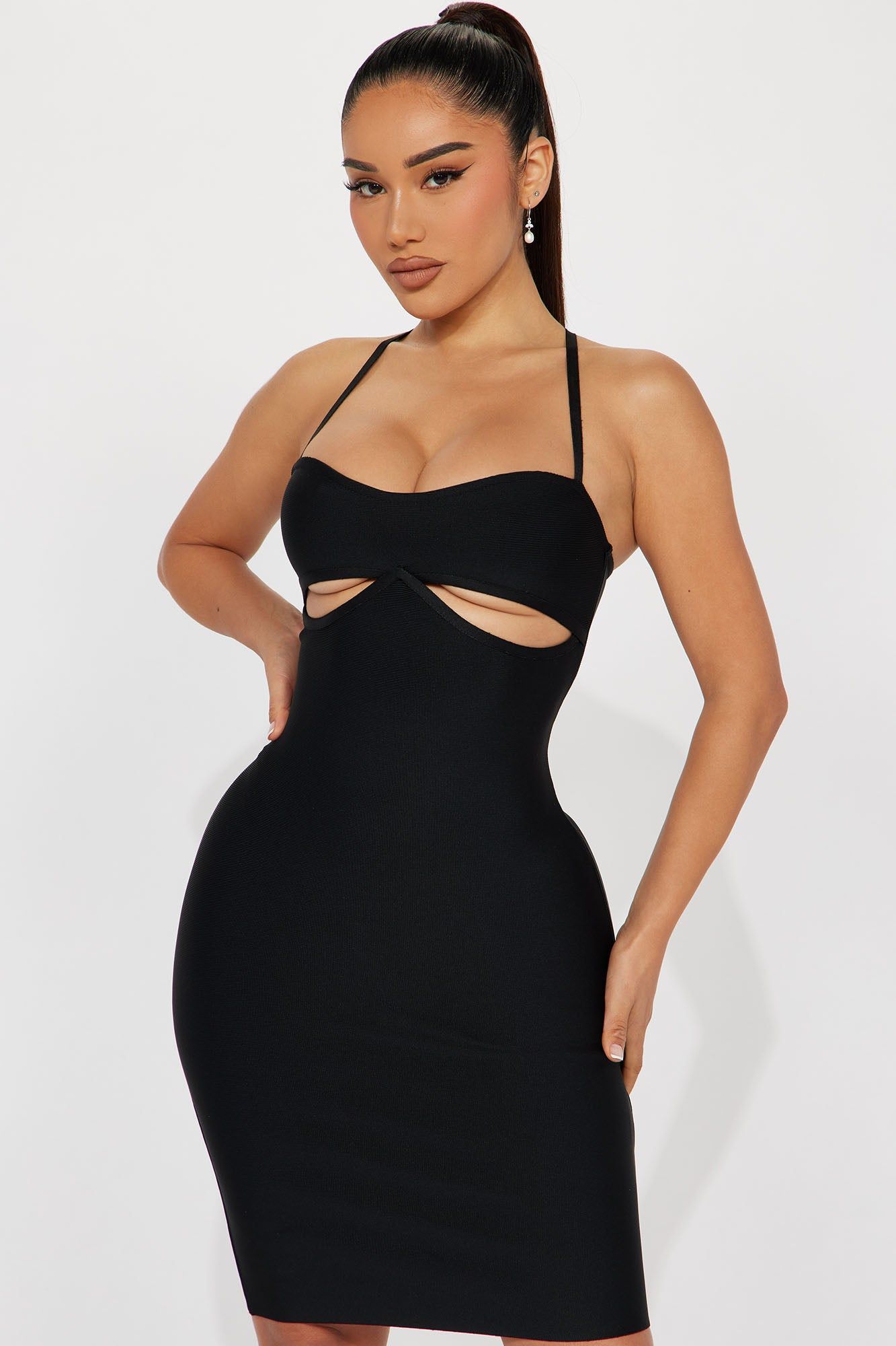 Venice Nights Bandage Midi Dress - Black sold by Fashion Nova product image thumbnail 2