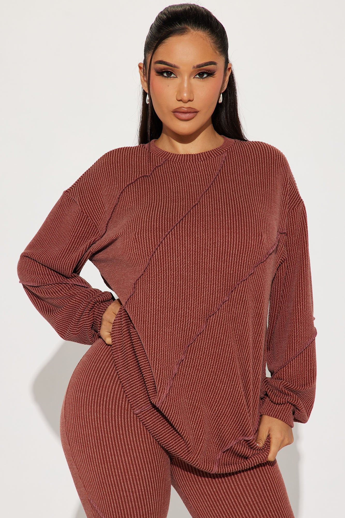 Lounge Vibes Legging Set - Brown sold by Fashion Nova product image thumbnail 2