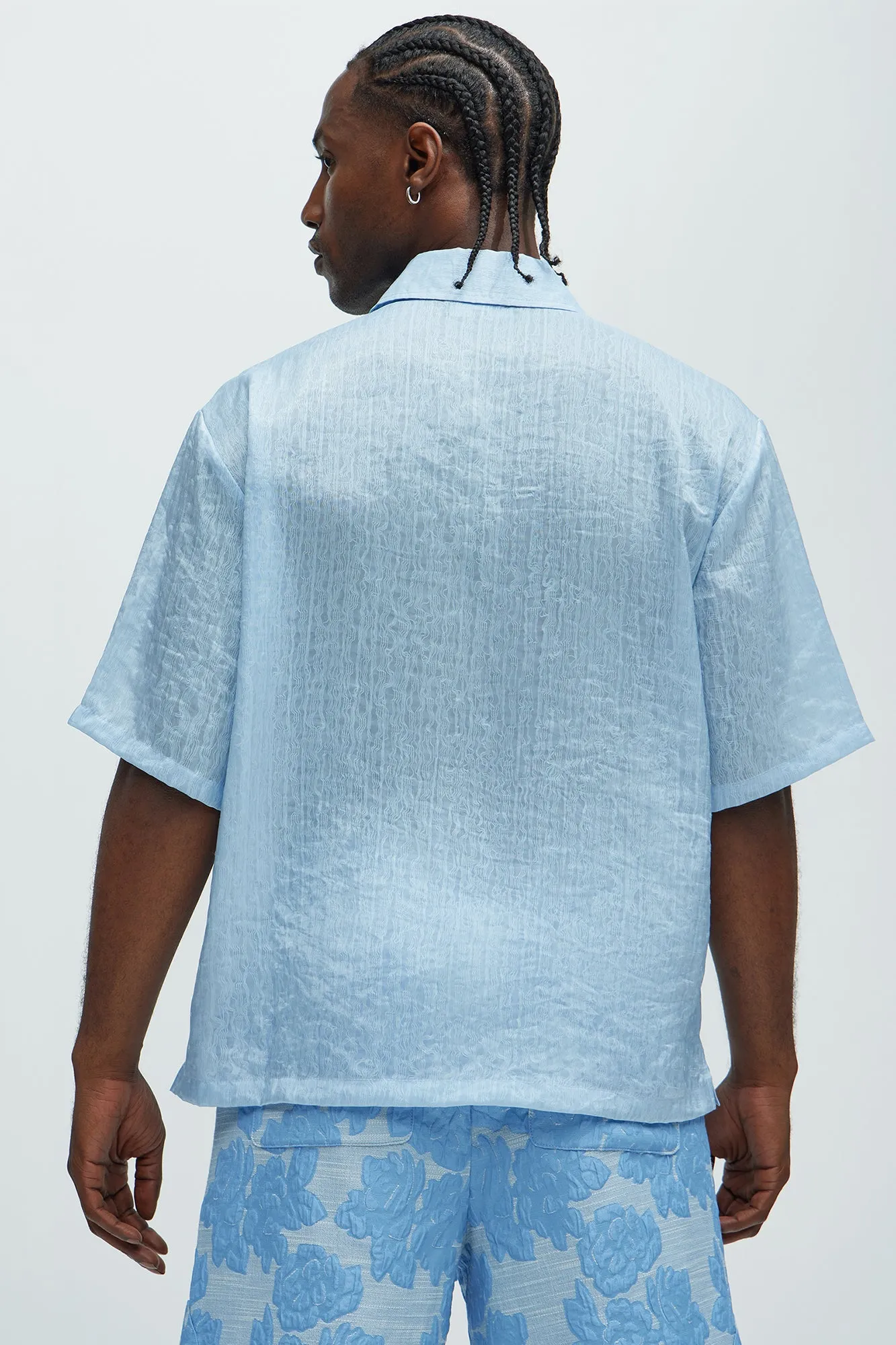 Prado Short Sleeve Shirt - Blue sold by Fashion Nova product image thumbnail 4