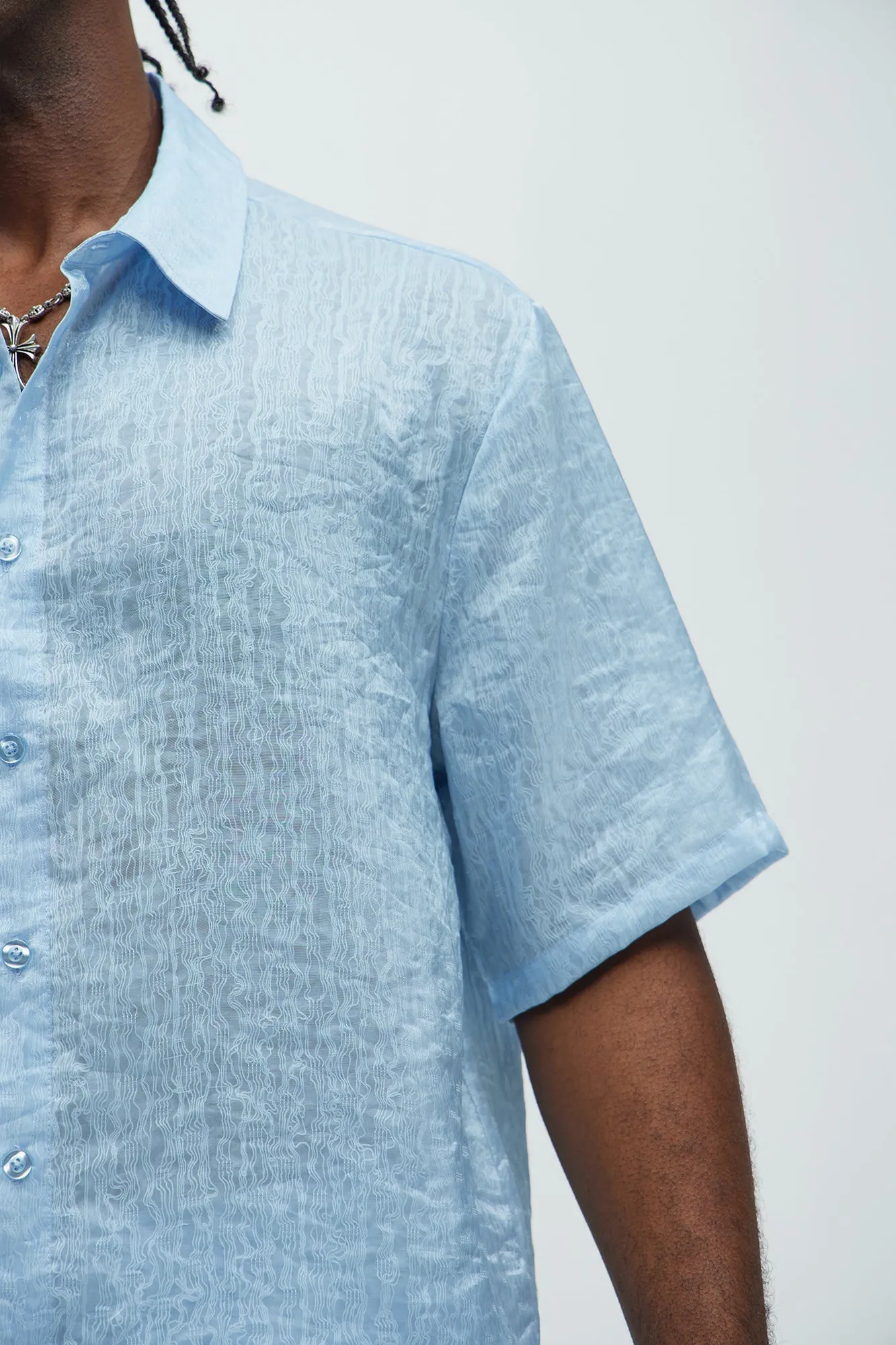 Prado Short Sleeve Shirt - Blue sold by Fashion Nova product image thumbnail 3