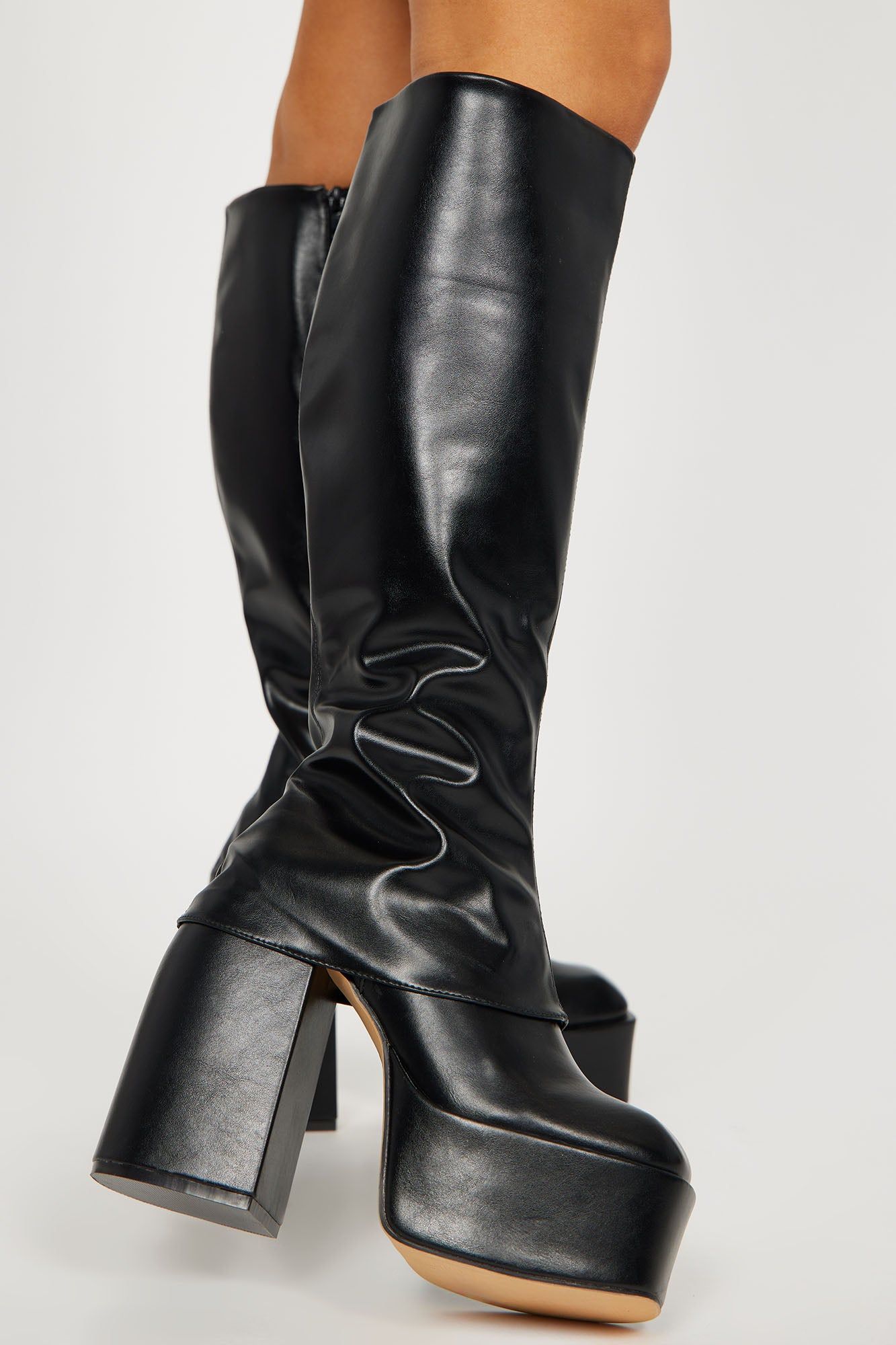 Skyler Platform Overlay Boots - Black sold by Fashion Nova product image thumbnail 3