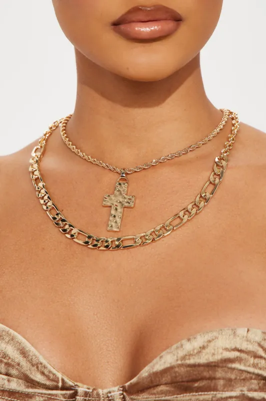Living A Blessed Life Necklace - Gold sold by Fashion Nova