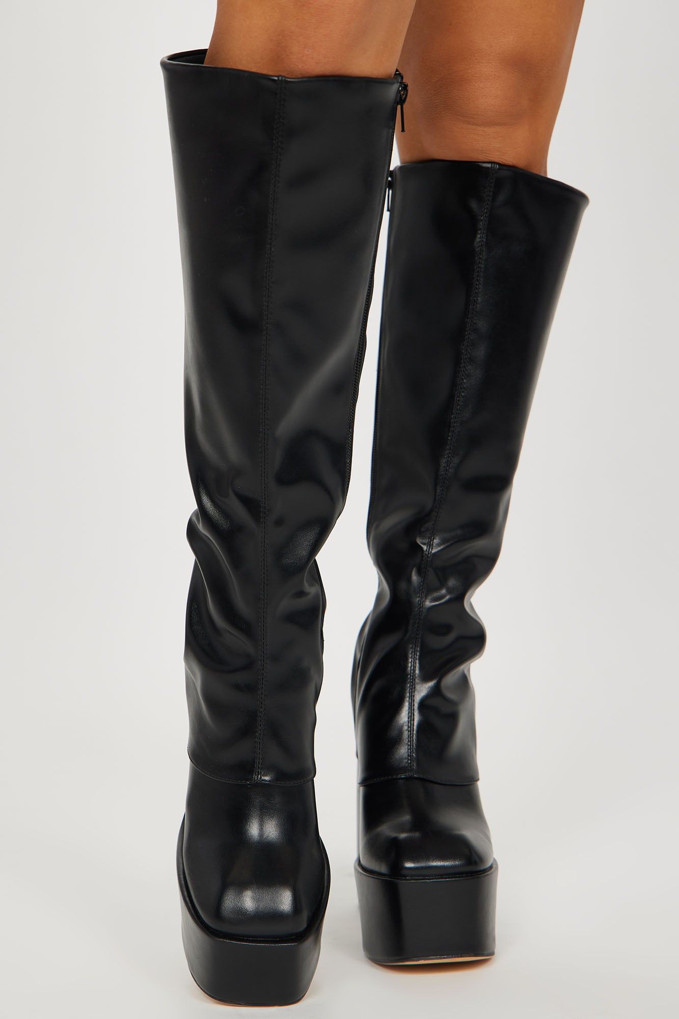Skyler Platform Overlay Boots - Black sold by Fashion Nova product image thumbnail 2