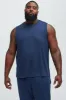 Essential Lounge Sleeveless Muscle Tee - Navy sold by Fashion Nova